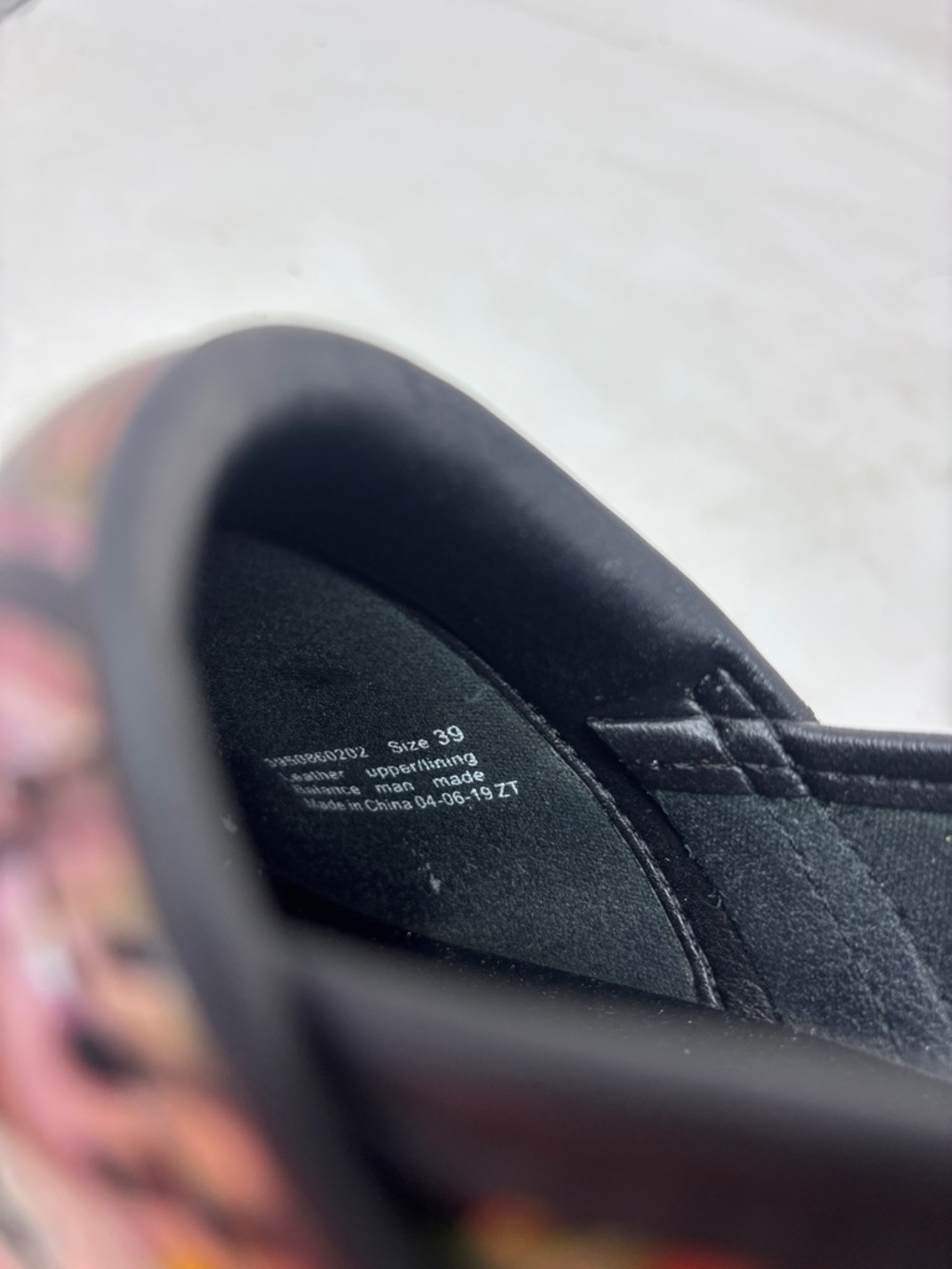 Dansko Black Floral Patent Clogs with Multicolor Blooms - Picture 6 of 8